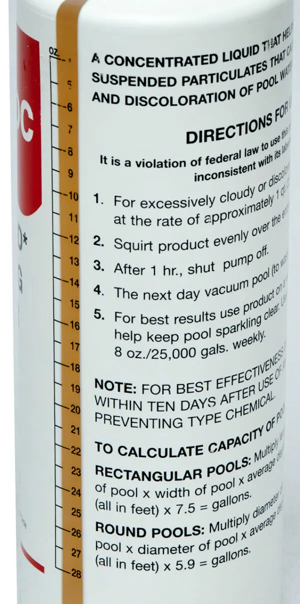 Hydro Floccing Pool Water Clarifier 32 Oz, 88002 - Image 2