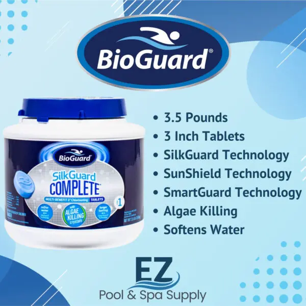 BioGuard SilkGuard Complete 3" Chlorinating Tablets, 3.5 lbs, 52360BIO - Image 3