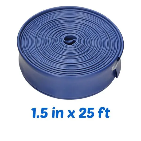 25’ x 1.5” Heavy Duty Backwash Hose