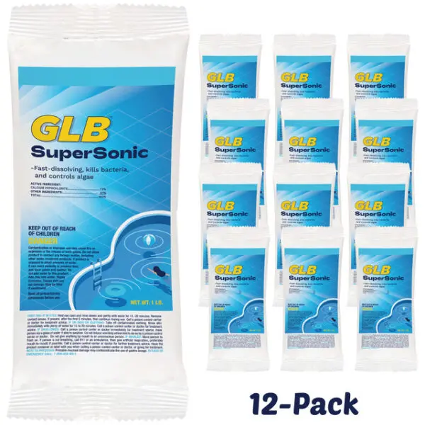 GLB SuperSonic Fast-Dissolving Granular Shock, 12 Bags x 1 lb