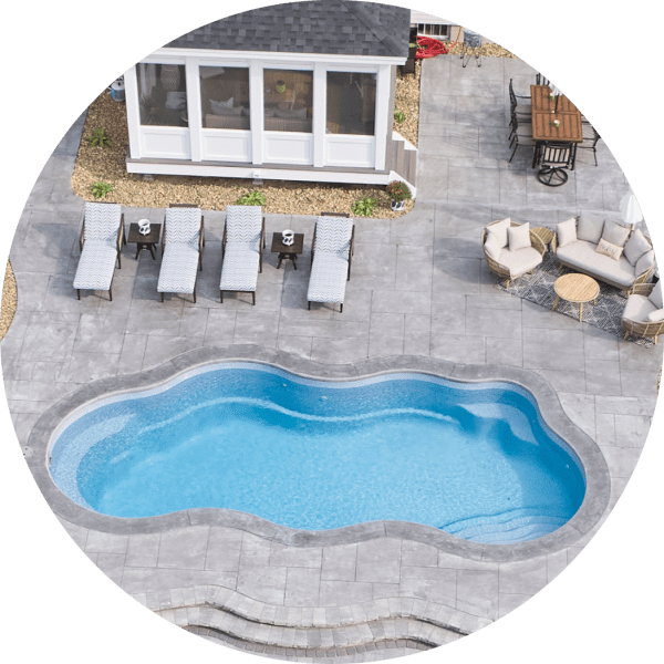 Fiberglass pool oasis